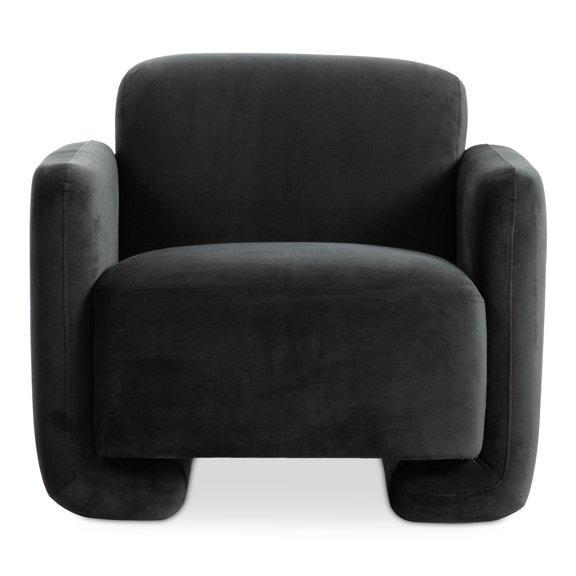 Moe's Home Collection Fallon Accent Chair Shadow Grey Fabric Chairs