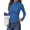 Blue, variant on Women's Fall Quarter Zip Long Sleeve Shirts Soft Stretchy Ribbed Knit, Collared Zipper Slim Fitted, Raglan Sleeves Pullover, Dressy Casual Tops, Trendy Going Out Outfits