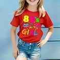 thumbnail image 2 of XEGLSBU Girls T Shirts Size 14-16 Shirts for Teen Kids Girls Short Sleeve 100 Days of School Print T-Shirt Female Present Tops Red-C Size 12-13 Years, 2 of 4