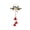 E, variant on Festive Christmas Door Hanging Decoration with Red Bells and Pine Accents for Holiday Home Decor