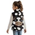thumbnail image 3 of Pzuqiu Cow Print Sleeveless Vests Casual Clothes for Girls 11-12 Soft Lightweight Zipper Winter Sleeveless Jacket with Pockets Fleece Fall Outfits Fashion Clothing for Daily Life, 3 of 7