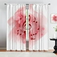 thumbnail image 6 of G-Clef Key Instrument Creative Blackout Curtains, Music Rhythmic Ornate Motifs Drapes for Bedroom Living Room 2 Panels, Thermal Insulated Curtains Dust-Proof for Kitchen Kid Room-W84xL84in, 6 of 6