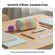 thumbnail image 5 of predolo Estuche de Peluche Arcoíris Gran Capacidad Estuche de Felpa con Pompón Tacto Tacto Agradable Lapicera Peluda Multicolor para Niñas, Adolescentes, 5 of 6