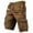 Brown, variant on Men's Summer Outdoor Casual Patchwork Pocket Cargo Shorts, Sport Pants,Green,M