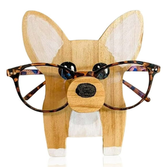 Inteprter Soporte de madera para gafas, mesita de noche, estante decorativo para el hogar o la oficina, organizador de , accesorios artísticos Decoración