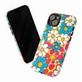 thumbnail image 3 of Retro Daisy Flower Phone Case, Colorful 70s Pop Art Floral Pattern iPhone Cover, Vibrant Groovy Protective Case for iPhone 16 15 14 13 12 11 Plus Pro Max Mini, 3 of 6