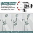 thumbnail image 4 of Chrome High Flow Rain Shower Head Two-in-One Handheld Set Plus Long Hose 3-Way Diverter Bathroom Sets Full Set Shower Head, 4 of 14