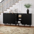 thumbnail image 3 of 22 Pair Modern Fluted Shoe Cabinet with Adjustable Shelves, 3 of 10