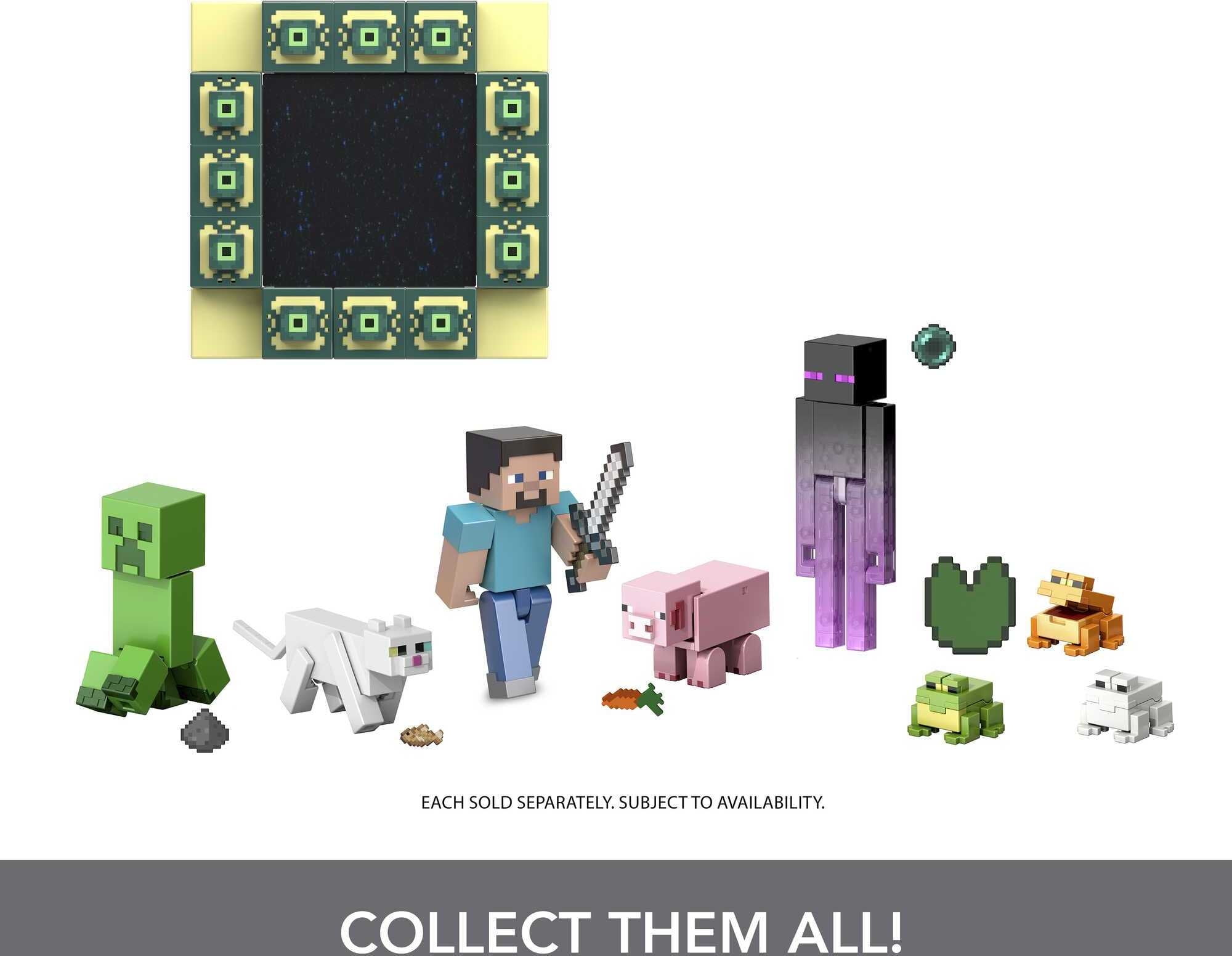 Minecraft Toys Creeper Action Figure with Accessory Portal Piece