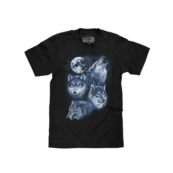 Bear Run Clothing Co. Men's Howl at The Moon Wolf Pack Shirt (L)