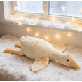 thumbnail image 3 of Extra Soft Goose Plush Hugging Pillow - Belly Stuffed Animal Cushion, Mothers Day Gift Birthday, Cozy Holiday Cuddle Companion, Soft Winter Home Accent & Durable Sofa/Bed Decor, Yellow, 19.68in, 3 of 6