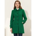 thumbnail image 2 of INSPIRE CHIC Manteau Caban Trench d'Hiver pour Femme à Col Peter Pan Vert G, 2 of 6