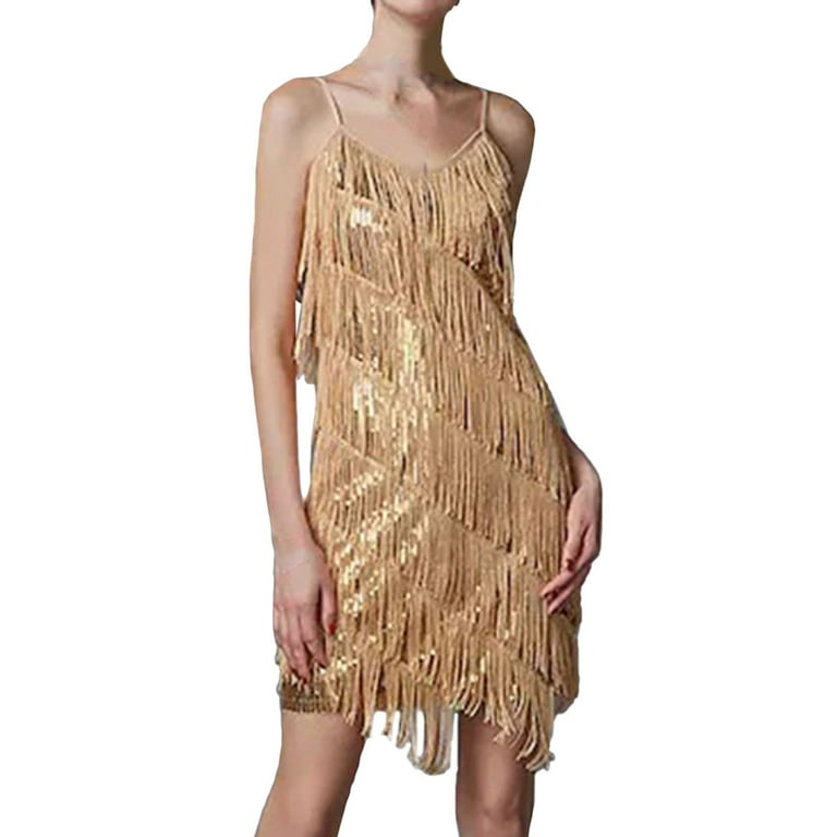 Women's Sleeveless Backless Sequin Evening Dress Elegant Sexy Tight Mini  Dress Womens Champagne Formal Dresses Dresses for Formal Length Fall Dresses  for Women And Gild Dress Womens Dresses for Fall - Walmart.com