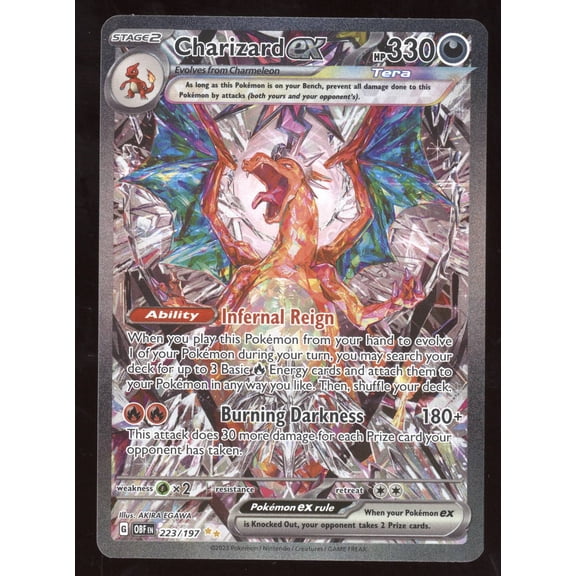 2023 Obsidian Flames Charizard ex Secret Rare #223/197 English Pokemon Trading Card