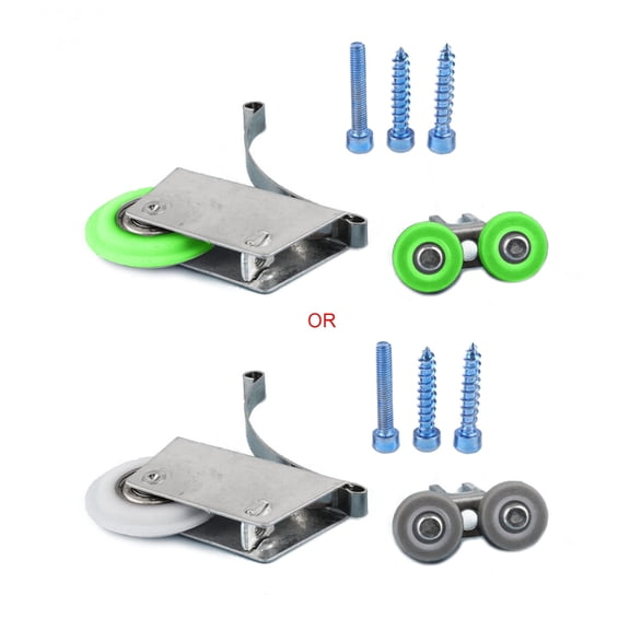 Sliding Closet Door Roller 1.61inch Wheel Diameter Convex (Round) / Plastic, Stamped Steel Construction