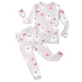 thumbnail image 3 of Ruiwill Toddler Girls Halloween Pajamas Set Fall Winter Casual Tops With Pants 2 Pieces Pajamas Set Ghost Print Long Sleeve Crew Neck Girls Sleepwear Size 3-4 Years, 3 of 3