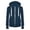 Blue, variant on Fgnfyis Women's Casual Zip Up Hoodie with Patchwork Design Long Sleeve Hooded Sport Coat for Fashionable Streetwear and Outdoor Activities Dark Blue S