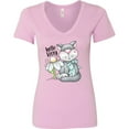 thumbnail image 3 of Inktastic Hello Kitty Cat Women's V-Neck T-Shirt, 3 of 5