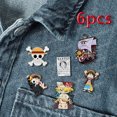 thumbnail image 2 of Juego de broches de una pieza de Anime Luffy Zoro Ace Going, Pin de dibujos animados, accesorios de mochila, emblema de ropa emparejado, regalos de joyería, 2 of 4