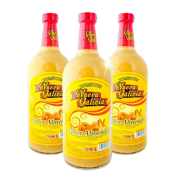 Rompope Nueva Galicia Almendra 3 Botellas 950ml c/u Almendra