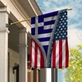 thumbnail image 4 of Zipper Flag American Show Greek Flag USA Greece Patriotic Root Garden Flag, Double-Sided Decorative Outdoor Flag, Polyester Yard Flag 12 x 18 in, 4 of 5