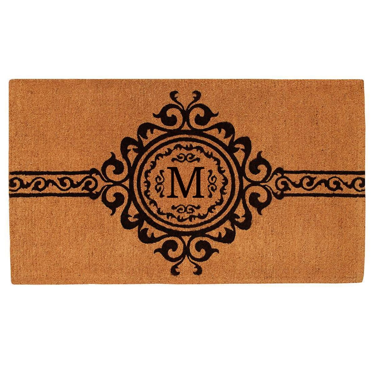 Calloway Mills Garbo Monogram Outdoor Doormat, Extra-thick 18" x 30" (Letter M)