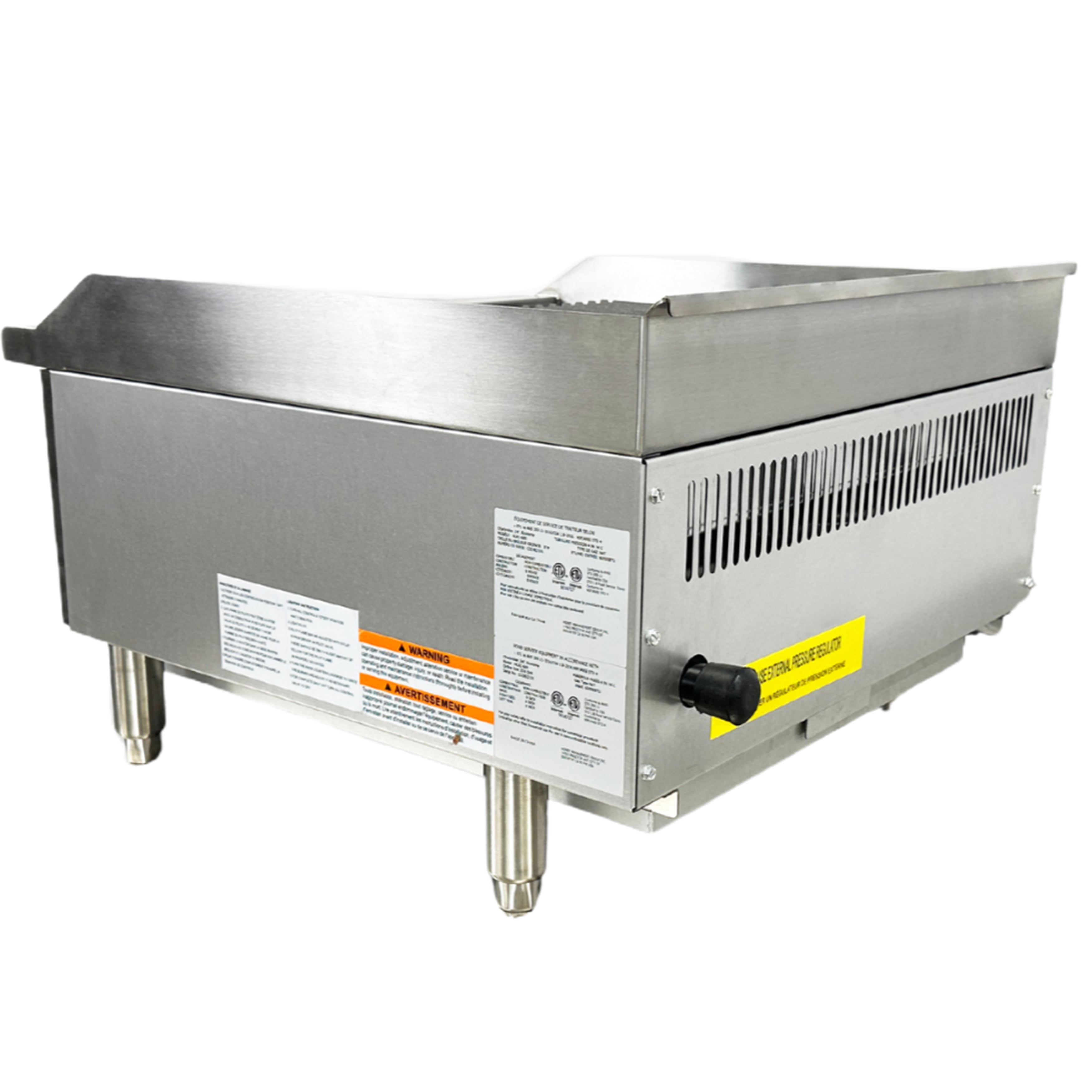 24 in. Commercial Radiant Countertop Charbroiler 60,000BTU Restaurant Gas Radiant Broiler Grill 2 Burners NSF ETL