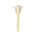 thumbnail image 3 of ANGARA Natural Diamond Swirl Bypass Ring in 14K Yellow Gold for Women (Size-1mm | Color-K | Clarity-I3) | April Birthstone, Birthday, Anniversary, Jewelry Gift for Women | Natural Diamond Ring, 3 of 9
