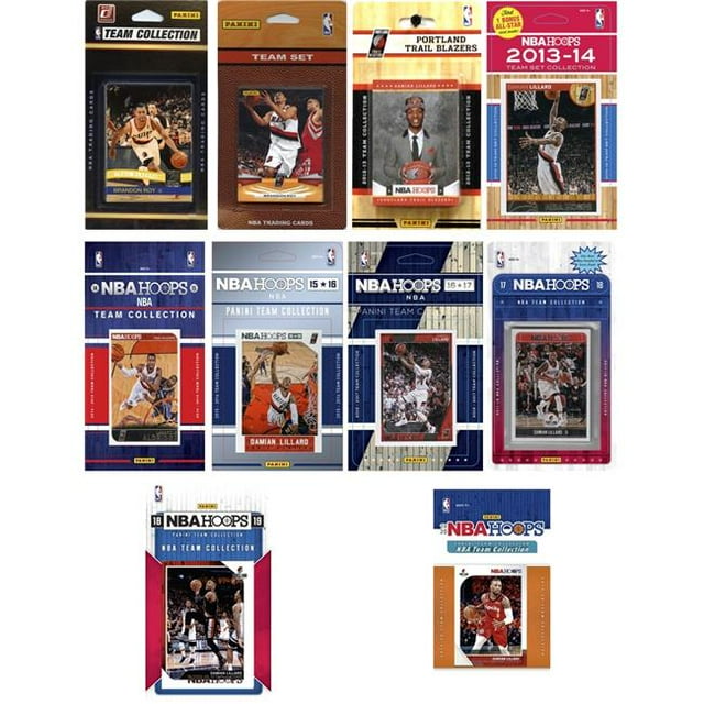 C&I Collectables TRAILB1019TS NBA Portland Trail Blazers Ensemble de 10 Cartes à Collectionner sous Licence