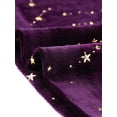 thumbnail image 5 of INSPIRE CHIC Women's Party Dresses Stars Print Square Neck Vintage Prom Mini Velvet Dress L Dark Purple, 5 of 6