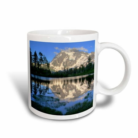 3dRose Mt Shuksan, Picture Lake, North Cascades, Washington - US48 CHA0079 - Chuck Haney, Ceramic Mug, 11-ounce