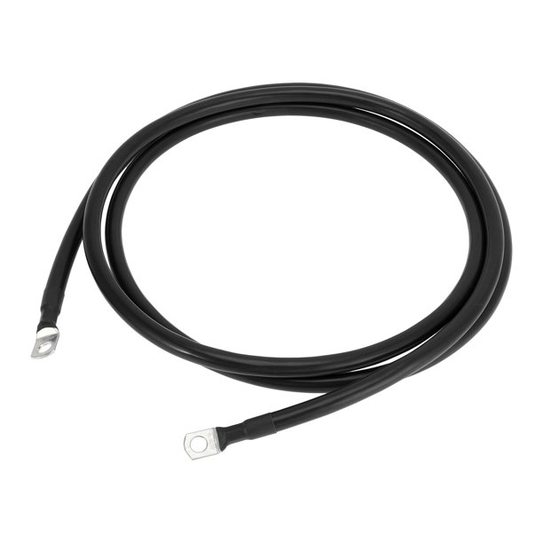 Unique Bargains 1 Pc Cable Inversor de Batería Cable de Batería 5/16" Lug 1/0 AWG Gauge 10FT Negro Cobre Estañado