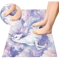 thumbnail image 4 of GZHJMY Watercolor Unicorn Bathroom Rugs Bath Mat 39 x 20 Inch Non-Slip Extra Soft and Absorbent Shaggy Bath Carpet for Tub, Shower, Bathroom Carpet Runner, 4 of 7