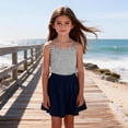 thumbnail image 6 of OGLCCG Cotton Linen Camisole Tops for Girls Spaghetti Strap Plaid Tank Tops Summer Casual Sleeveless Shirts 4-14 Years, 6 of 7