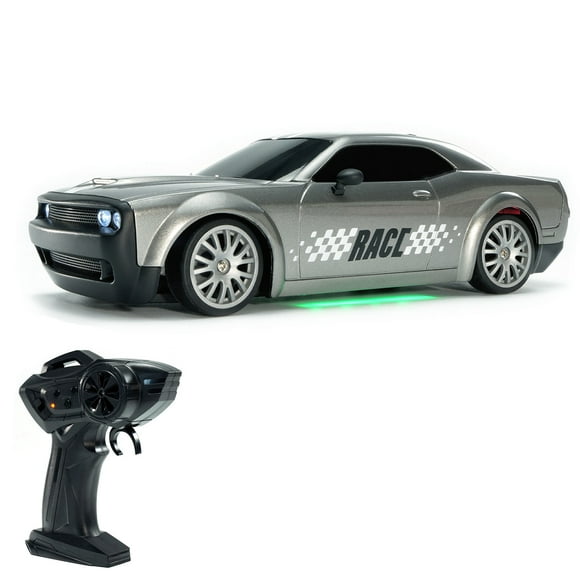 TFixol Voiture Télécommandée à l'Échelle 1:20 2.4G avec Lumières LED, Corps en Alliage, Vitesse 20km/h, Argent, Version à Batterie Unique, Inclut Chargeur USB & Accessoires