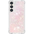 thumbnail image 2 of Compatible with Samsung Galaxy S24 Plus Liquid Case Glitter Cute Clear Phone Case Shiny Floating Quicksand Shockproof Soft TPU Girly Women Case for Samsung Galaxy S24 Plus Star Pink YB, 2 of 14