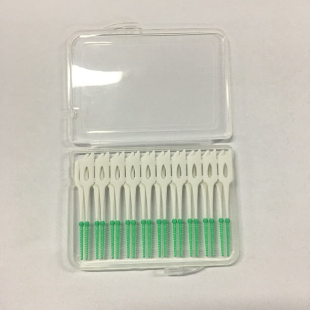 20 piezas cepillos interdentales desechables de silicona suave, cepillo Dental para limpieza de dientes, palillo para cuidado bucal