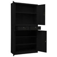 thumbnail image 5 of vidaXL Armoire de Bureau Noire 90x40x180 cm Acier, 5 of 5
