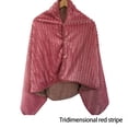 thumbnail image 3 of Naiovety Manta eléctrica para mujer, manta de franela cálida para invierno para clima frío, chal cálido, capa Unisex plegable para el hogar y la Suministros térmicos Raya roja Naiovety HA071724-02, 3 of 6