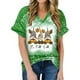 thumbnail image 1 of Camiseta con cuello en V para mujer Camiseta con estampado de Halloween Camiseta de manga corta Tops Pompotops hkajfhjk472985, 1 of 6