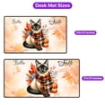 thumbnail image 5 of Hello Fall Siamese Scarf Welcome Autumn with Leaves Pumpkins Desk Mat Full Keyboard Mouse Pad Cat Lover Kitten Owner Gifts Large Mousepad - 00011, 5 of 5