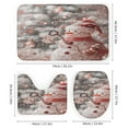 thumbnail image 3 of Christmas Trees, Snowmen 4Pcs Shower Curtain Set Shower Curtain Set with Carpet Bath Mat, 3 of 8