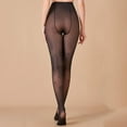 thumbnail image 4 of Sakmal 80D Fleece Lined Black Tights Patterned Pantyhose Winter Women's Tight, 4 of 7