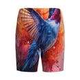 thumbnail image 7 of Daiia Vibrant Hummingbird Watercolor Art Mens Woven Stretch Pajama Short,Short Pajama Pants-Small, 7 of 7