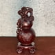 thumbnail image 1 of Large rosewood carved gourd ornament, solid wood, symbolizing good fortune and prosperity, suitable for home living room, Chinese style decorative crafts and gifts for business openings., 1 of 3