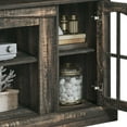 thumbnail image 6 of Dextrus Farmhouse LED TV Stand w/Outlets for TVs up to 70'', Wood TV Media Console for Living Room, Rustic Oak, 6 of 8