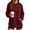 Wine -AE05, variant on Nestiefly Hoodies for Women Oversized Thumb Hole Sweatshirts Pullover Top with Kangaroo Pocket Pink L