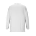 thumbnail image 4 of Lovskoo 2024 Men's Activewear Shirts Solid Color Casual Trendy Lace Up Sports Pullover T-Shirt Long Sleeve Tops White, 4 of 6
