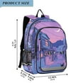 thumbnail image 2 of FORMRS Unisex School Backpack 17" Student Travel Bag with Laptop Compartment, Cat Walking in Street, 2 of 7