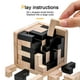 thumbnail image 4 of Rompecabezas 3D Cubo de madera Rompecabezas de cerebro adulto para niños Resuelve el rompecabezas, juguete de entretenimiento y herramientas educativas Zhivalor BST3016082-1, 4 of 5